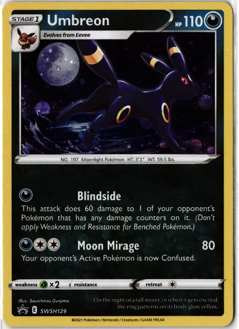 Umbreon SWSH Black Star Promos SWSH129 Vorderseite